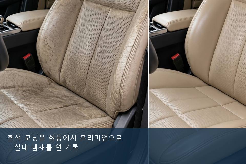 흰색 모닝을 현동에서 프리미엄으로 · 실내 냄새를 연 기록